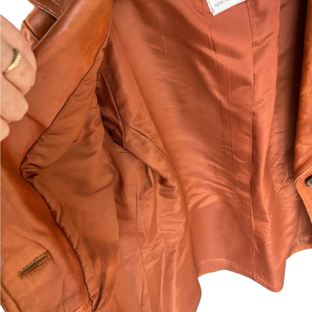 Sheep Mate’s Leather Jacket Vintage 70s Disco retro - Picture 13 of 14